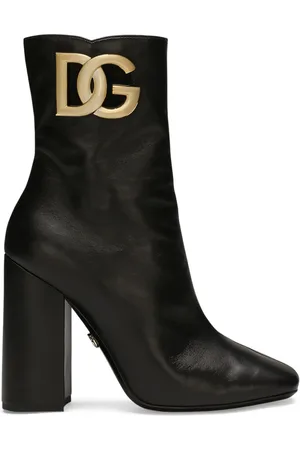 Dolce & Gabbana 90mm læderstøvler med logobogstaver