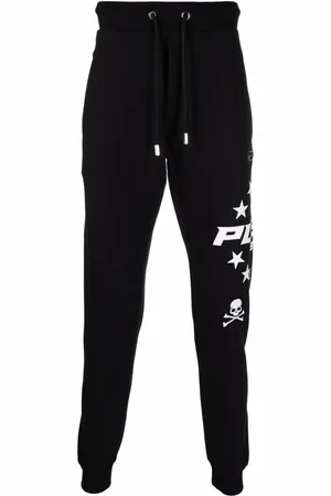 Philipp Plein Joggingbukser med løbesnor og logotryk