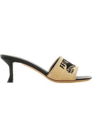 Salvatore Ferragamo 55mm mules i jacquard og bast