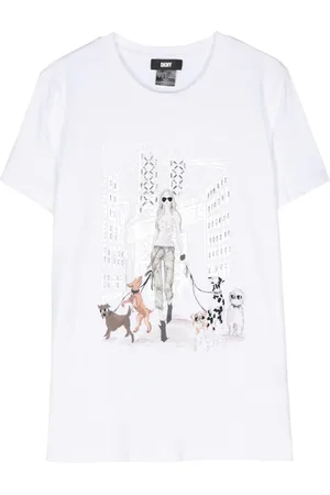 DKNY T-shirt med grafisk tryk