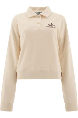 Prada Langærmet polo med broderet logo