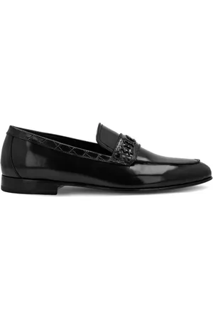 Philipp Plein Loafers i læder med logoplade