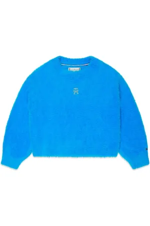 Tommy Hilfiger Trøje med monogram-broderi og børstet effekt
