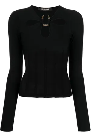 Roberto Cavalli Strikket top med cut out-detalje