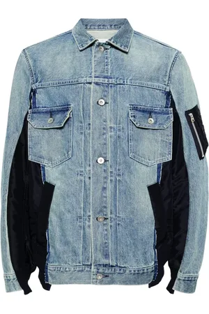 SACAI Denimjakke med paneler