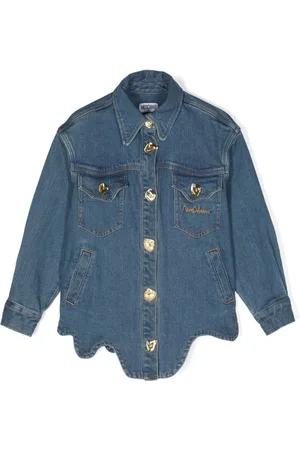 Moschino Denimskjorte med asymmetrisk kant