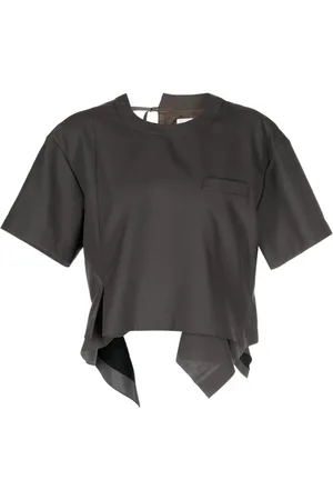 SACAI Draperet kortærmet bluse