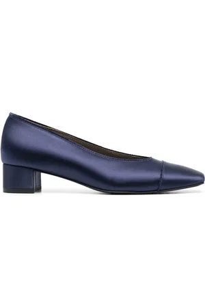 Pedro Garcia Pumps med lav hæl og satin-finish