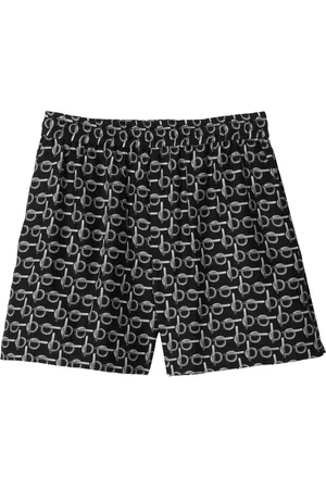 Burberry Shorts i silke med B-tryk
