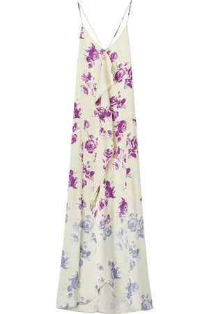 Jil Sander Lang kjole med blomstertryk