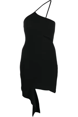 ANDREADAMO Asymmetrisk mellemlang bodycon-kjole