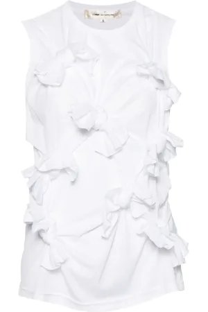 Comme des Garçons Tanktop i jersey med knudedetalje
