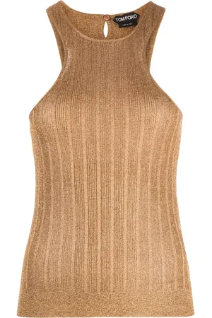 Tom Ford ærmeløs metallisk top