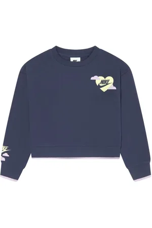 Nike Sweatshirt med logotryk og sænkede skuldre
