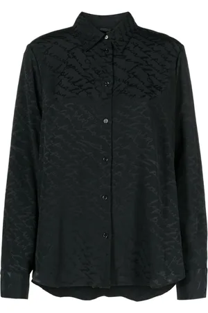 Pinko Langærmet mønstret skjorte i jacquard