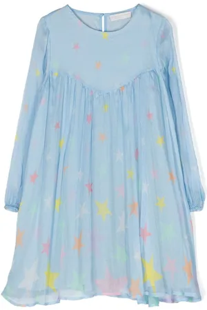 Stella McCartney Kjole i silke-chiffon med stjernetryk