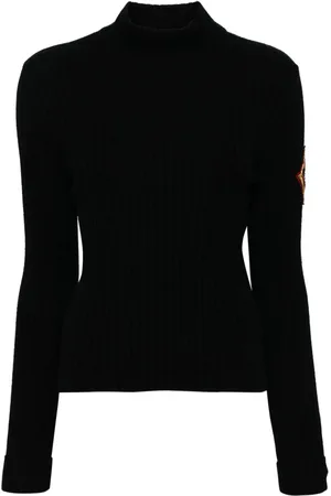 CHANEL Ribbet uldtrøje fra 1990-00