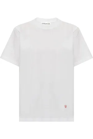Victoria Beckham T-shirt med broderet logo