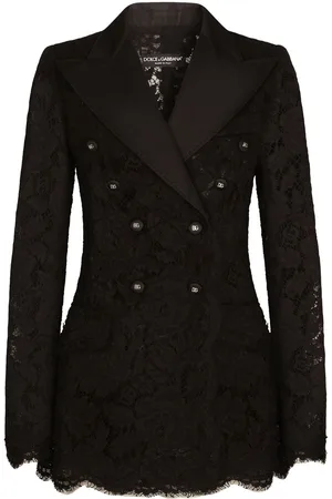 Dolce & Gabbana Dobbeltradet Turlington blazer med blondedetalje
