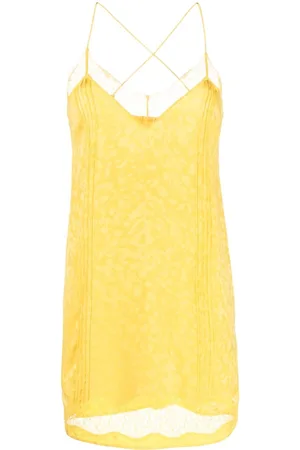 Zadig & Voltaire Slip-kjole i silke med blondekant