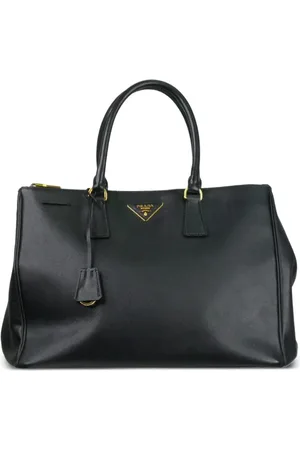 Prada Saffiano håndtaske med trekantet logo