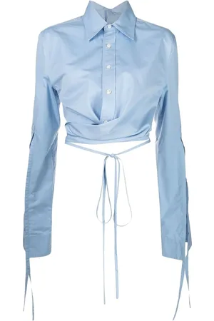 MONSE Cropped top med slå om-front