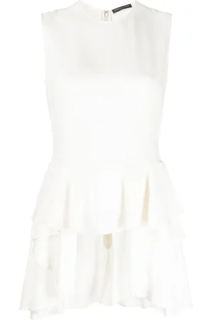Alexander McQueen Asymmetrisk peplum-bluse fra 2010