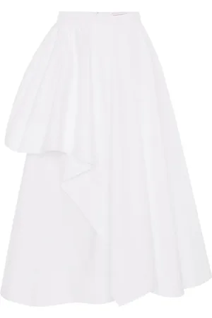 Alexander McQueen Mellemlang asymmetrisk nederdel med plisseringer