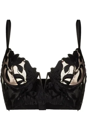 FLEUR DU MAL Lang demi-bh med Lily-broderi
