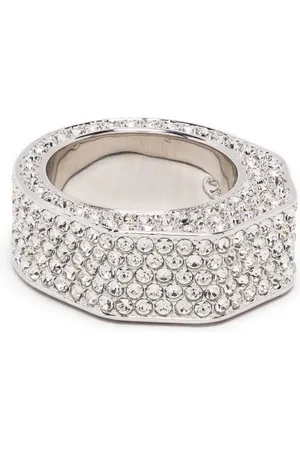 Swarovski Ottekantet ring med ædelstensudsmykning