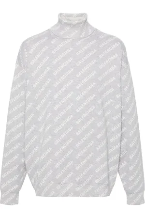 Balenciaga Trøje med rullekrave og intarsia-logo