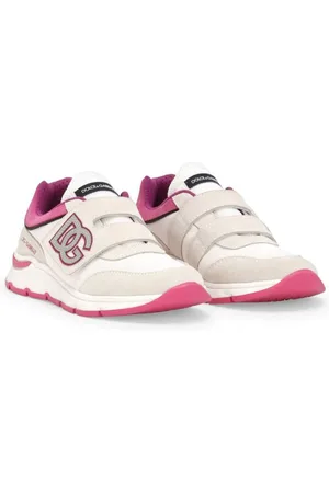 Dolce & Gabbana Sneakers med burrelukning og DG-applikation
