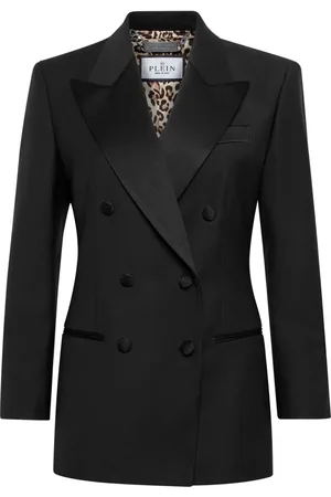 Philipp Plein Dobbeltradet blazer med spidsrevers