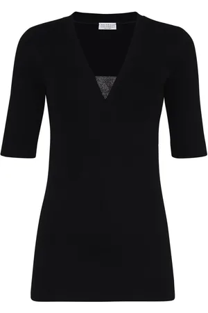 Brunello Cucinelli T-shirt med V-hals