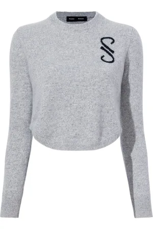 Proenza Schouler Stella trøje i kashmir med monogram-motiv