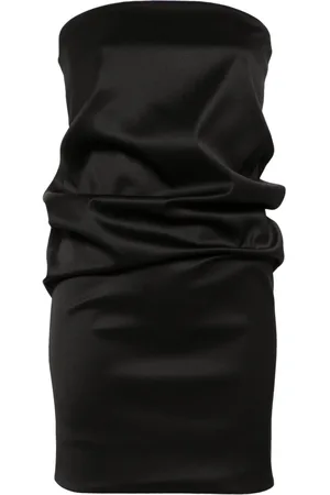 Saint Laurent Stropløs kort kjole