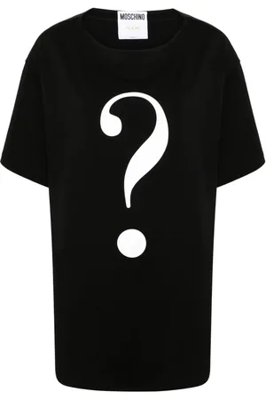 Moschino T-shirt med dobbelt spørgsmålstegn