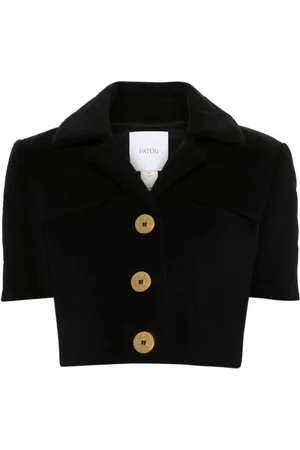 Patou Cropped kasseformet jakke i frotté