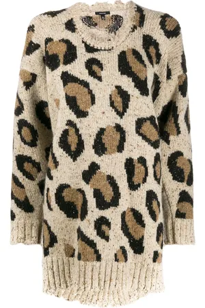 R13 Sweater med leopardtryk