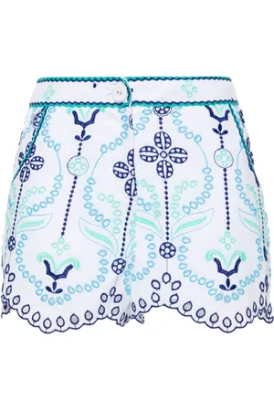 CHARO RUIZ IBIZA Mason shorts med blomstret broderi