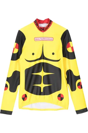 WALTER VAN BEIRENDONCK Langærmet cykeltop med Dummy-tryk