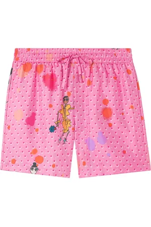 AZ FACTORY Polkaprikkede shorts med løbesnor