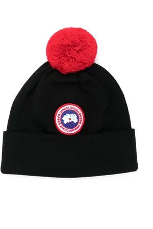 Canada Goose Uldhue med pompon og logomærke