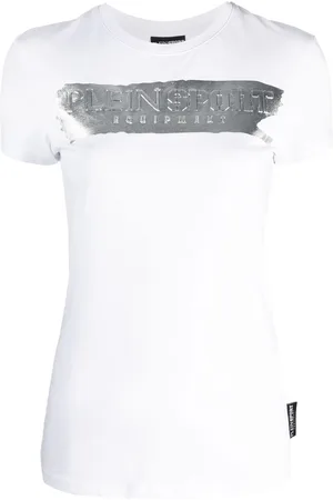 Philipp Plein T-shirt med metallisk logotryk