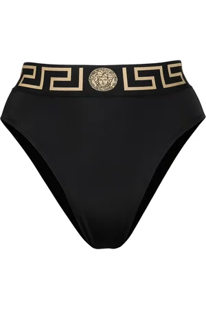 VERSACE Højtaljet Greca Border bikiniunderdel