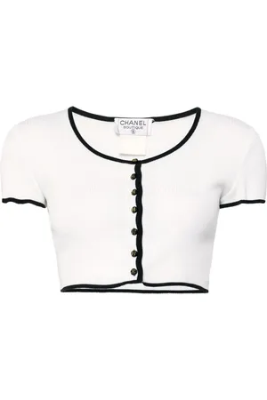 CHANEL Cropped top i strik fra 90