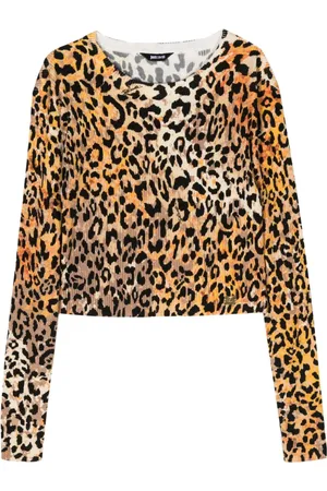 Roberto Cavalli Strikket tanktop med dyretryk