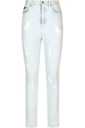 Dolce & Gabbana Grace skinny-jeans med slitageeffekt