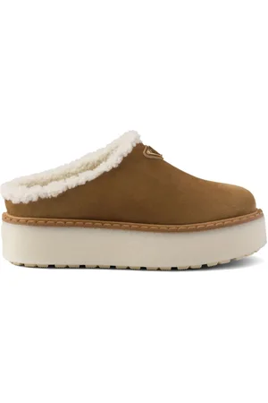 Prada 50 mm mules med emaljelogo