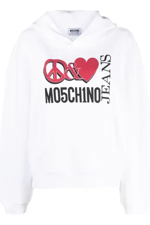 Moschino Grafisk hættetrøje med logotryk